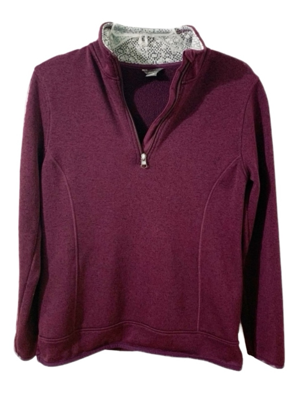 Eddie Bauer Mulberry Quarter-Zip Pullover Mock Neck Layering Jacket Size M